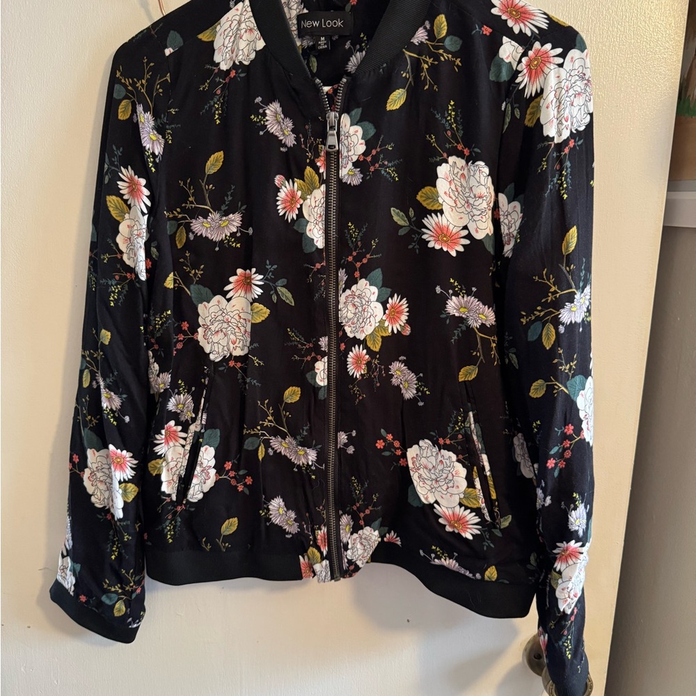 New Look Women's Floral Black Jacket